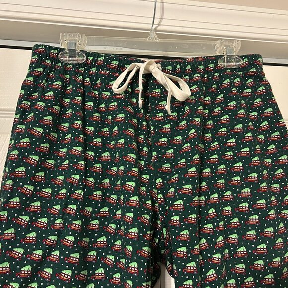 Mens VINEYARD VINES Sz S Green With Car Christmas Pajama Pants - Picture 2 of 7
